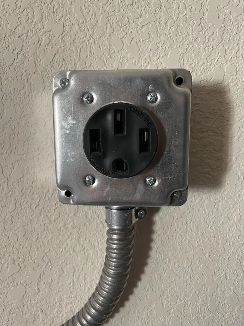 NEMA 14-50 outlet installed for Smart Home Electrical in Girard